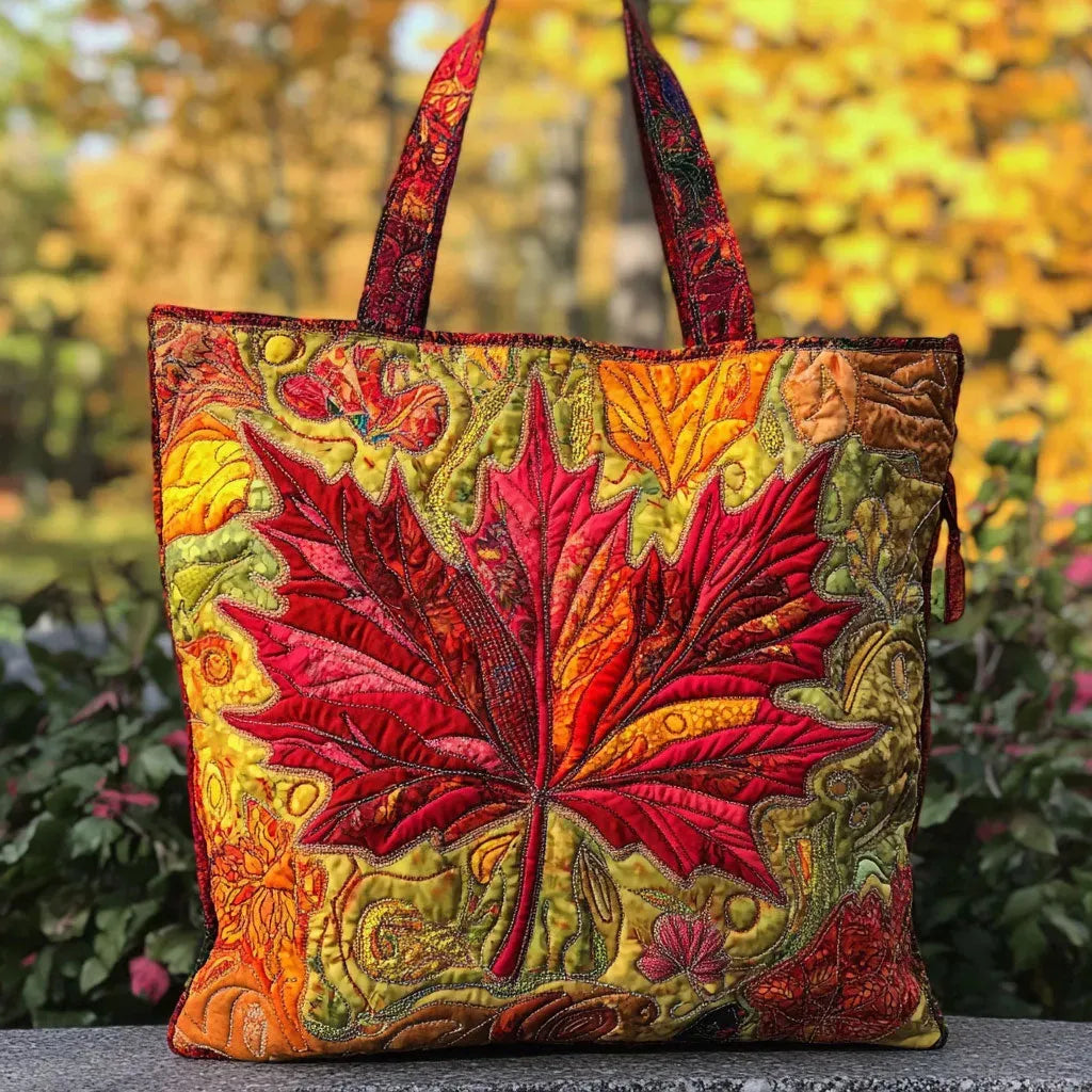 Autumn Maple — Quilted Tote Bag from Louise Dublin