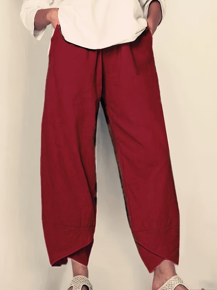 GLENDA | ASYMMETRICAL CROPPED TROUSERS