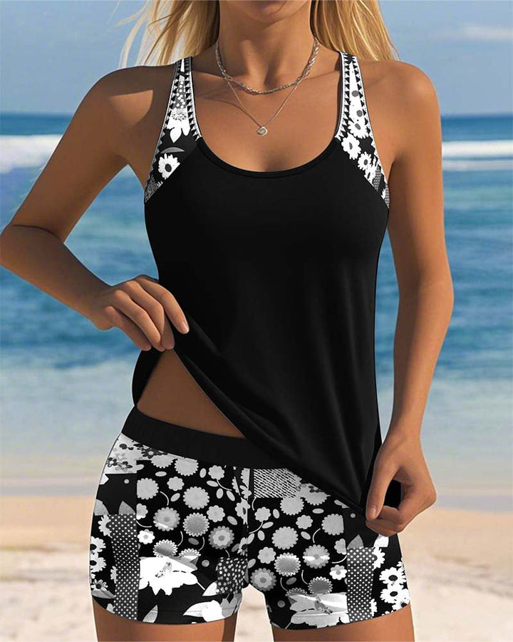 SABRINA | COMFORTABLE FIT FLORAL BEACH TWO-PIECE SWIMSUIT