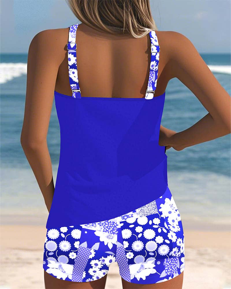 SABRINA | COMFORTABLE FIT FLORAL BEACH TWO-PIECE SWIMSUIT