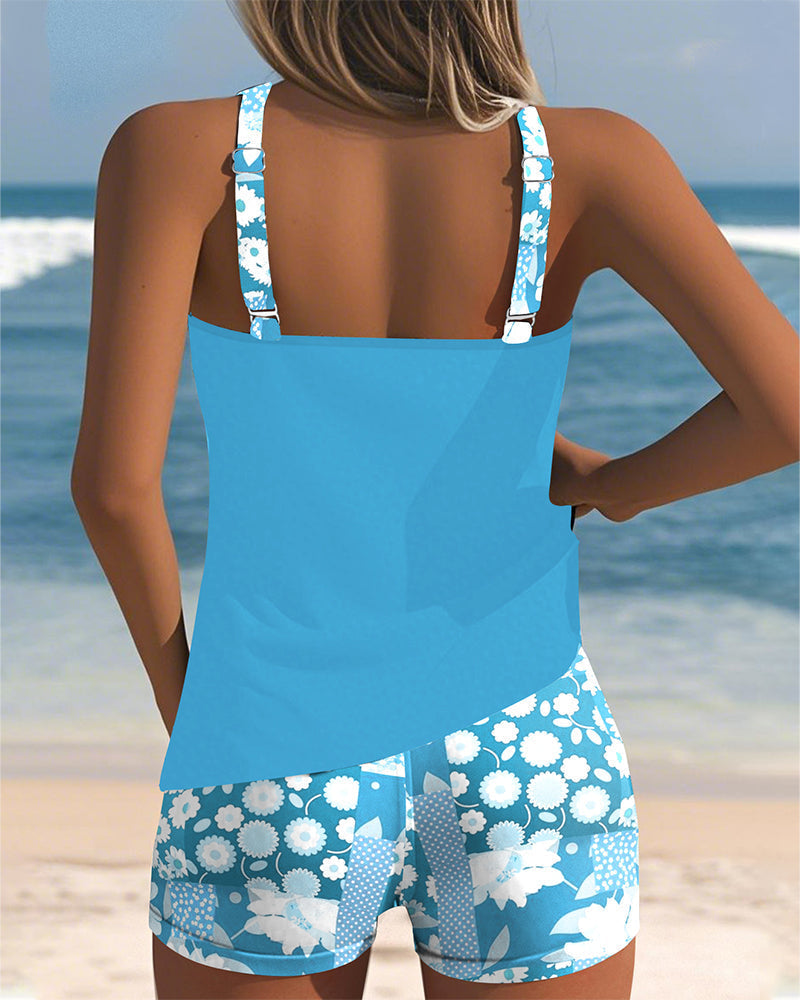 SABRINA | COMFORTABLE FIT FLORAL BEACH TWO-PIECE SWIMSUIT