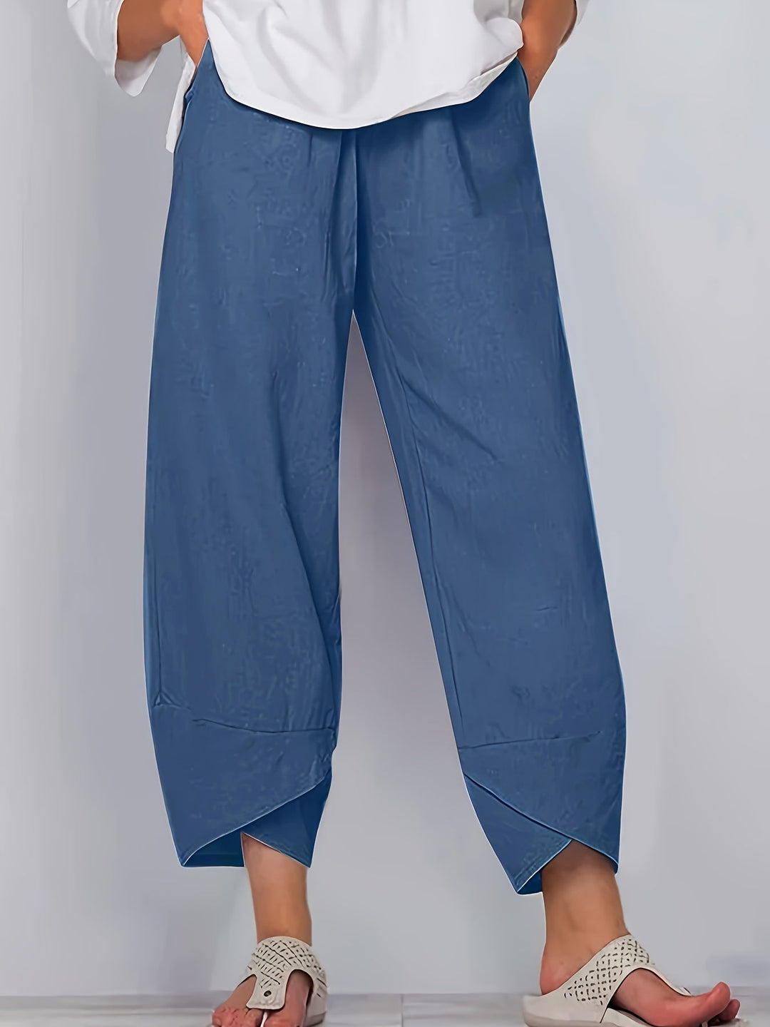 GLENDA | ASYMMETRICAL CROPPED TROUSERS