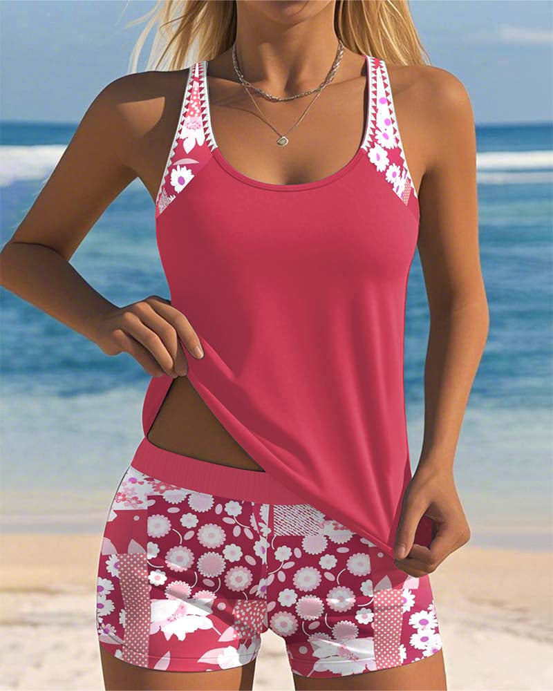 SABRINA | COMFORTABLE FIT FLORAL BEACH TWO-PIECE SWIMSUIT