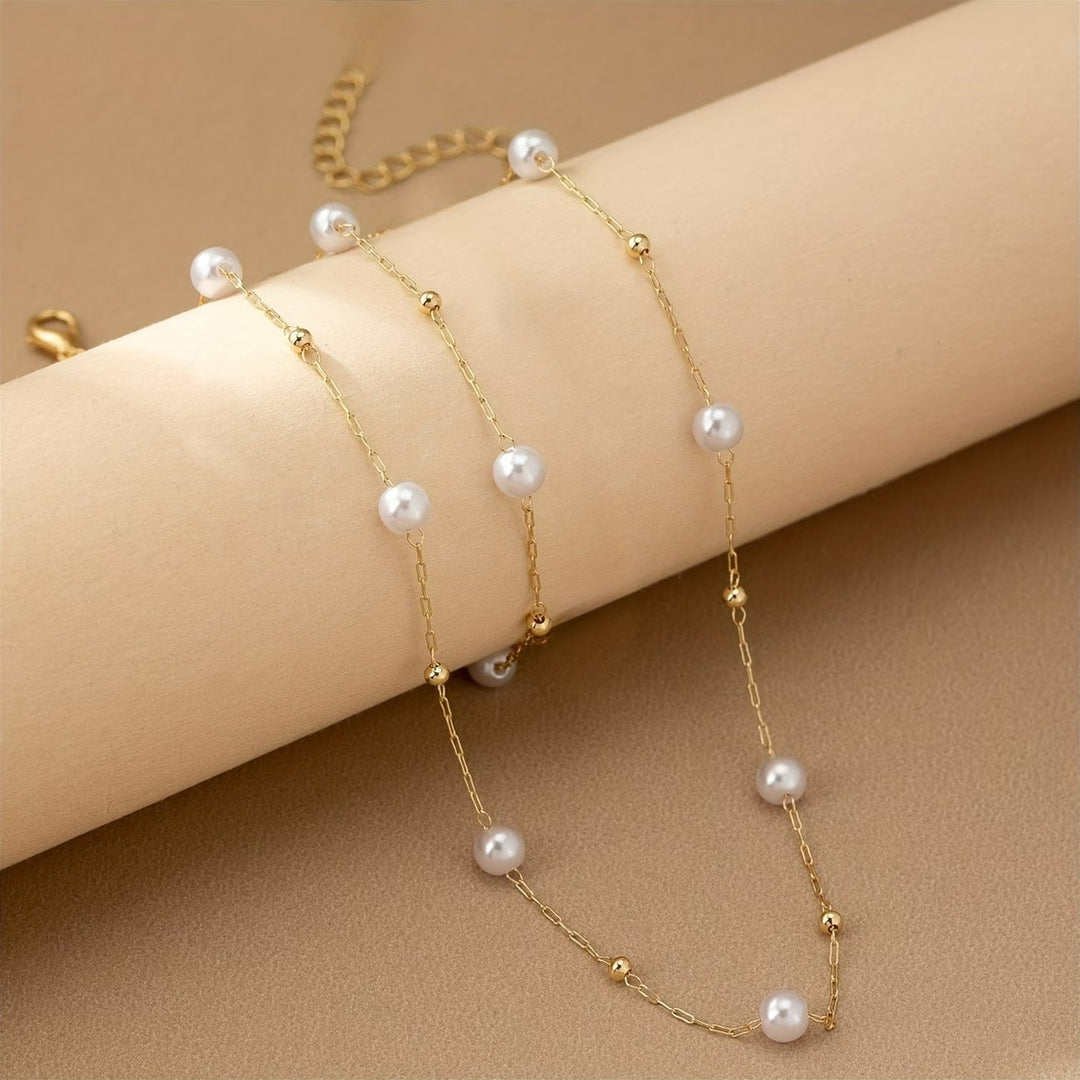 LILIANA | DAINTY PEARL CHAIN JEWELRY SET
