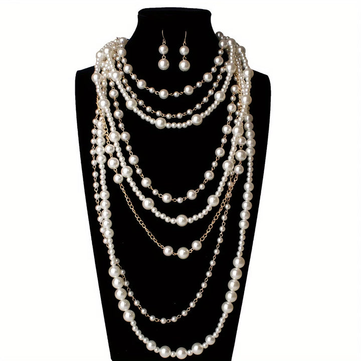 ZARIA | BOHO MULTI-LAYERED PEARL STATEMENT SET