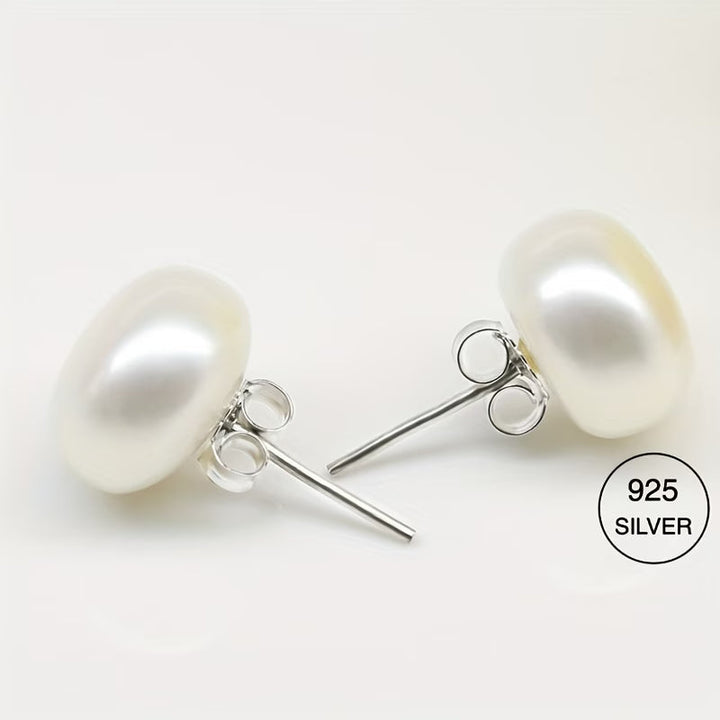 CLARISSA | CLASSIC PEARL STUD EARRINGS