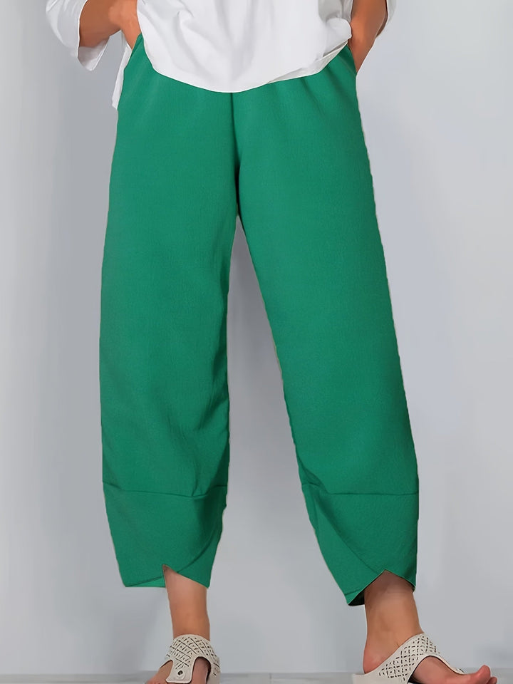 GLENDA | ASYMMETRICAL CROPPED TROUSERS