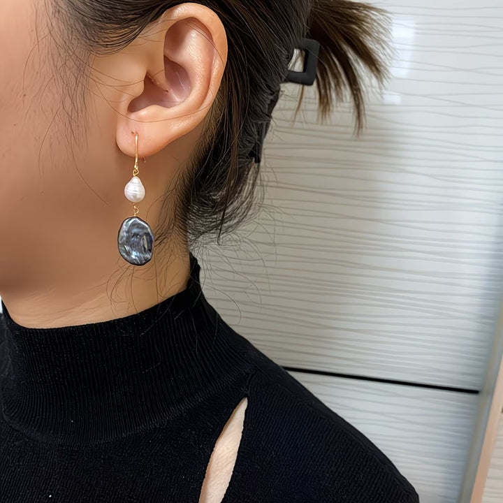 LYRA | PEACOCK PEARL DROP EARRINGS