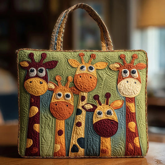 Giraffe Parade — Quilted Tote Bag from Louise Dublin