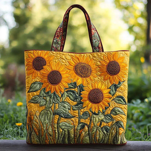 Sunflower Garden — Quilted Tote Bag from Louise Dublin
