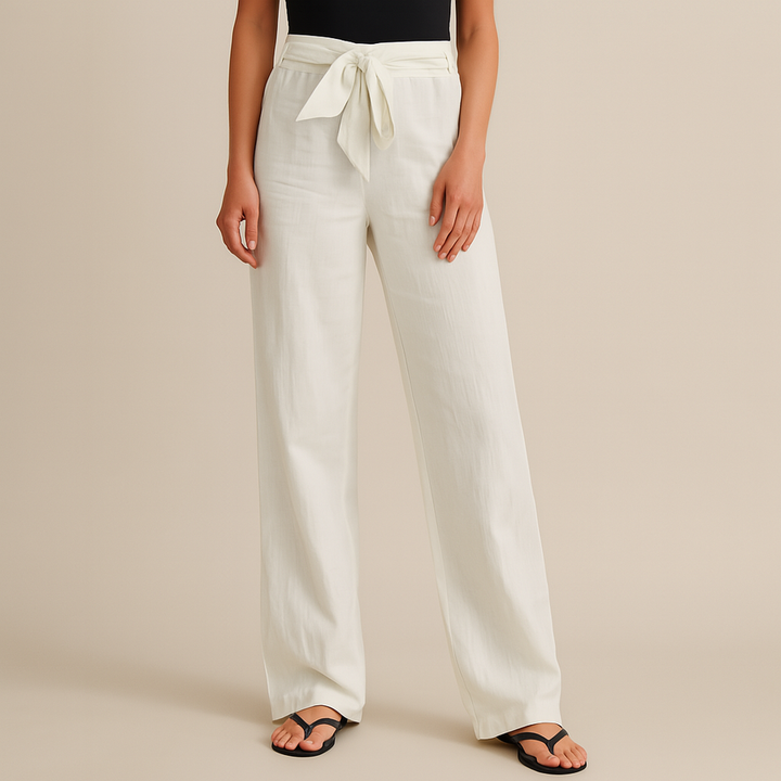 LORRAINE | EFFORTLESS TROUSERS WITH TIE BELT
