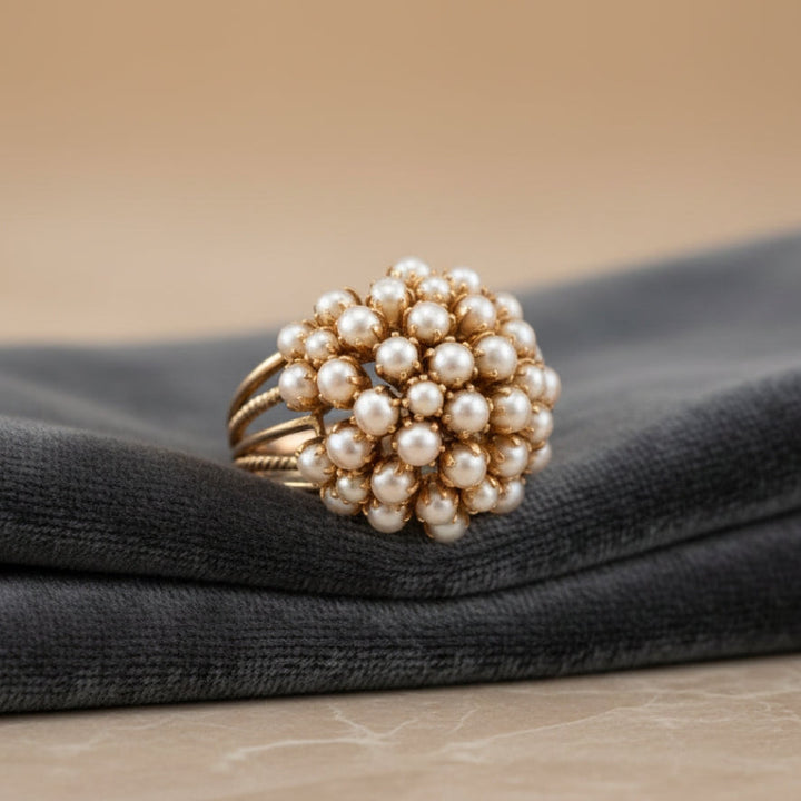 AURELIA | CLASSIC INLAID PEARL GOLD RING