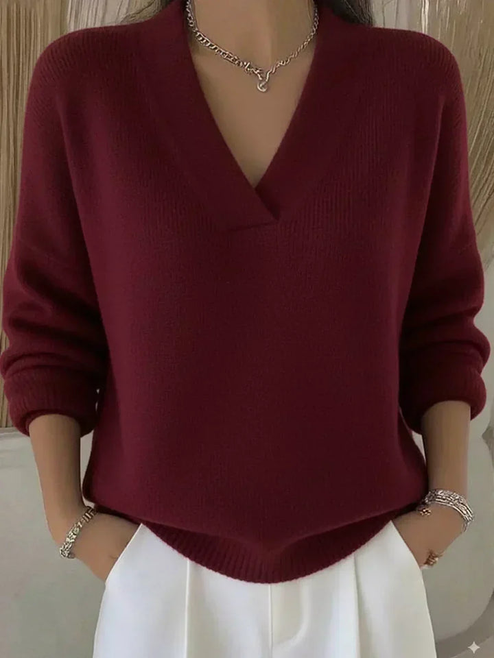 VIVELLE | RELAXED V-NECK JUMPER