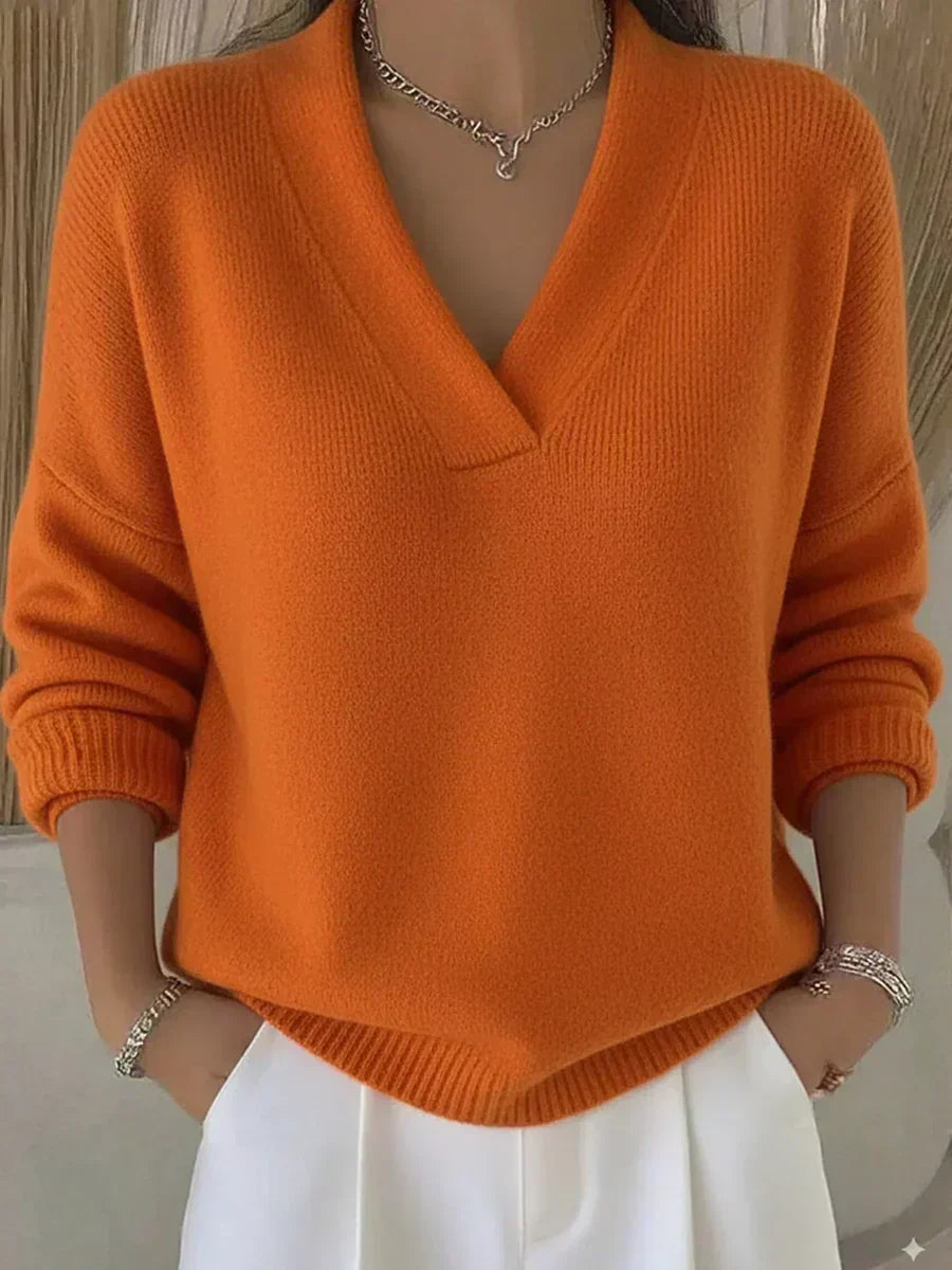 VIVELLE | RELAXED V-NECK JUMPER
