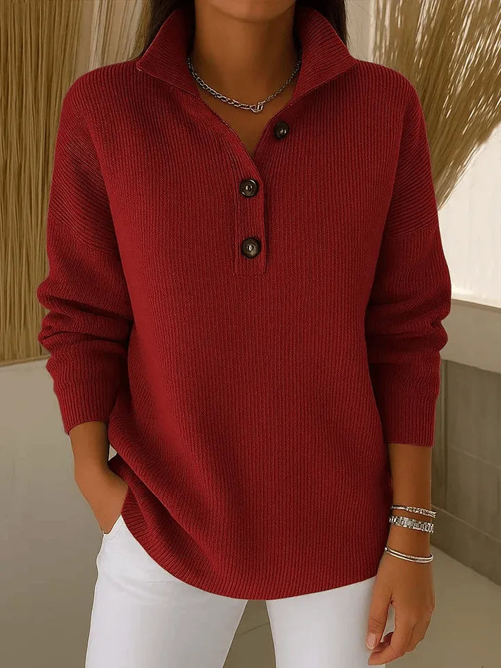 FLORENCE | V-NECK POLO JUMPER