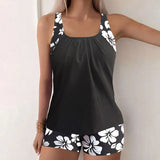Black with White Flowers