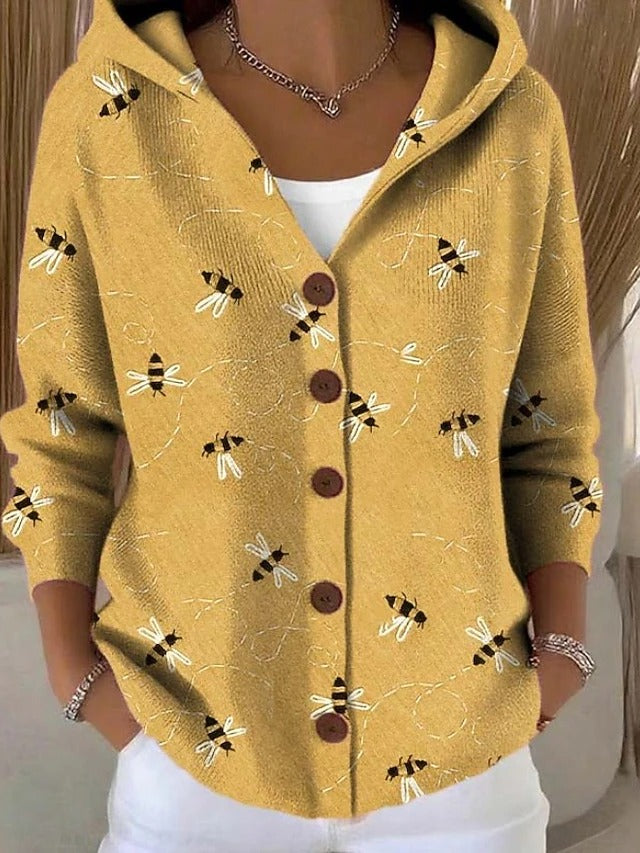 Patchouli — Artistic Hooded Cardigan in Purple from Louise Dublin