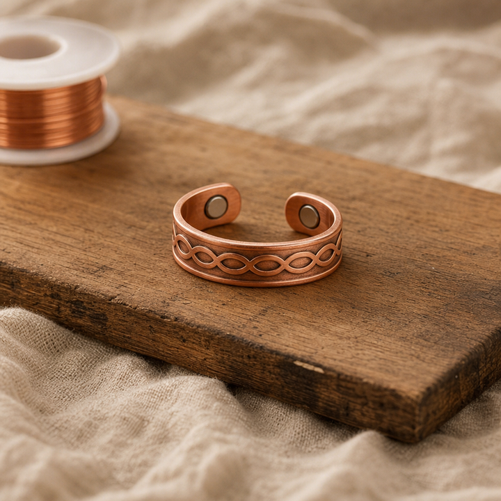 AMBER | CHAR COPPER RING