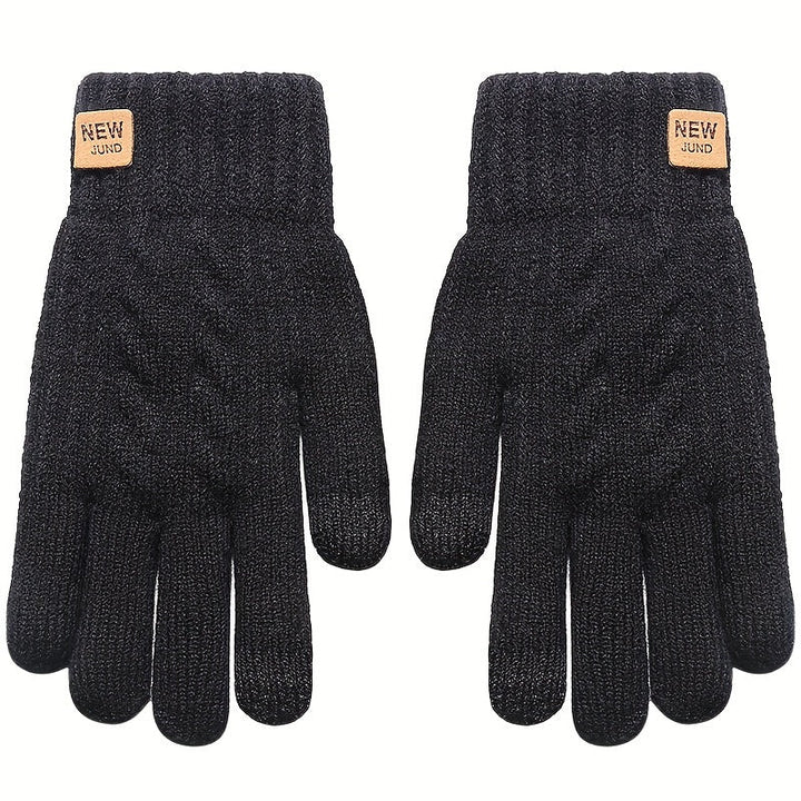 FLEECE-LINED KNIT GLOVES