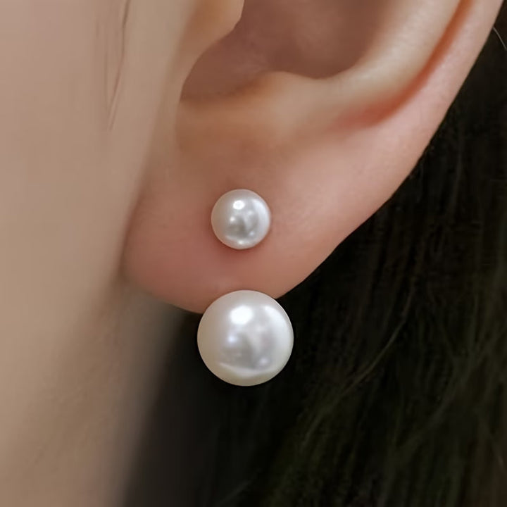 VALERIA | DOUBLE PEARL STATEMENT EARRINGS
