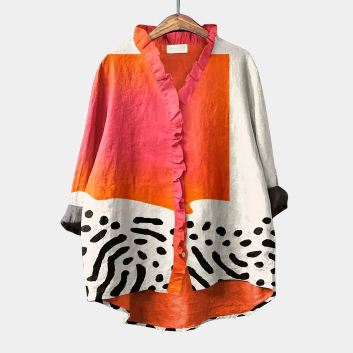 Augusta — Artistic Print Summer Blouse from Louise Dublin