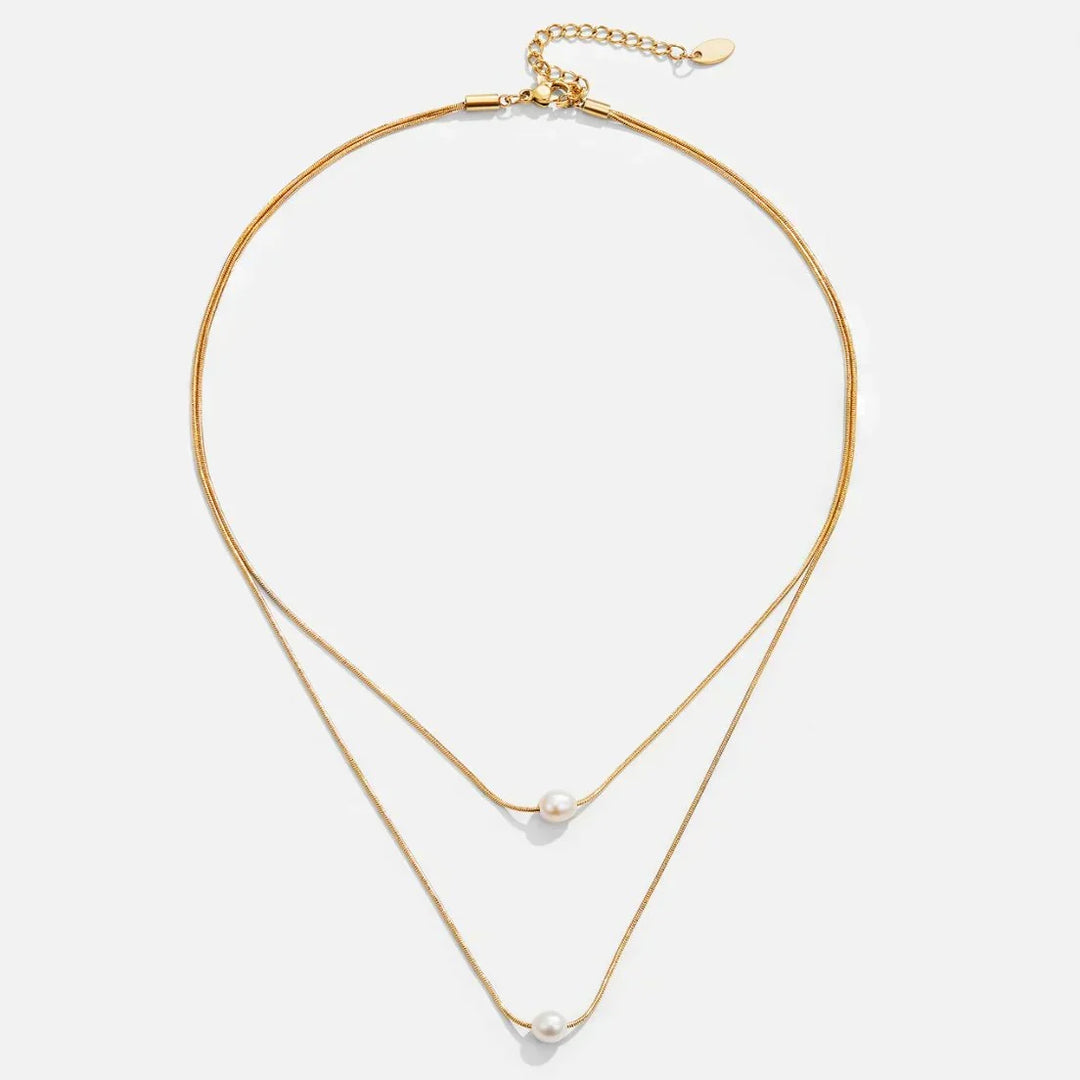 SERAPHINA | SOPHISTICATED LAYERED PEARL NECKLACE