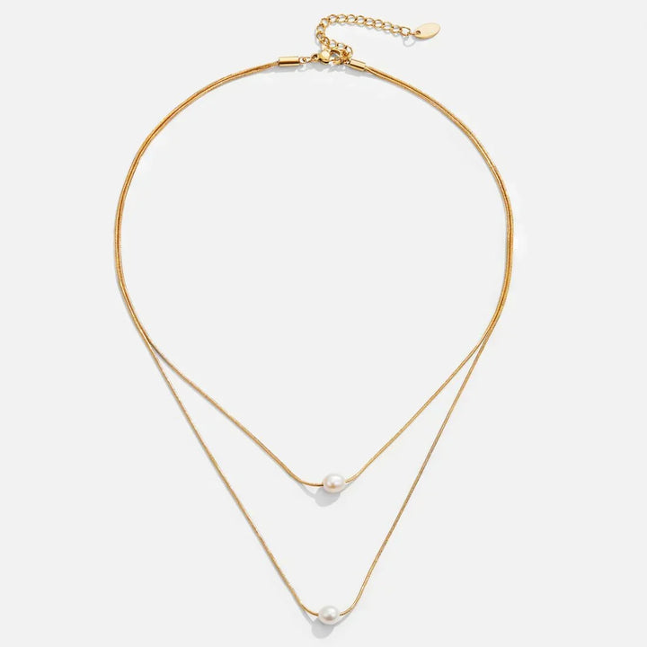 SERAPHINA | SOPHISTICATED LAYERED PEARL NECKLACE