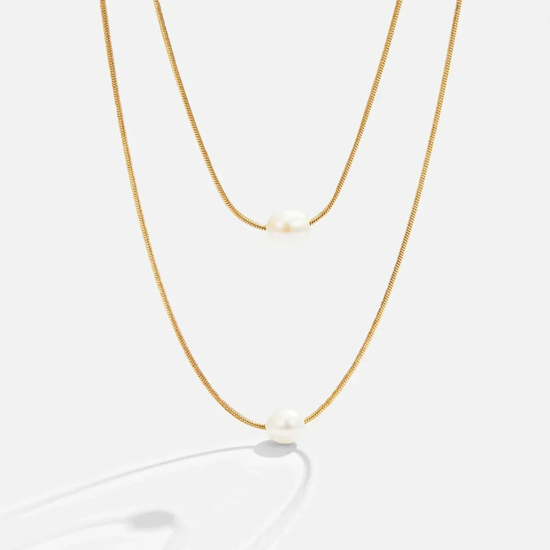 SERAPHINA | SOPHISTICATED LAYERED PEARL NECKLACE