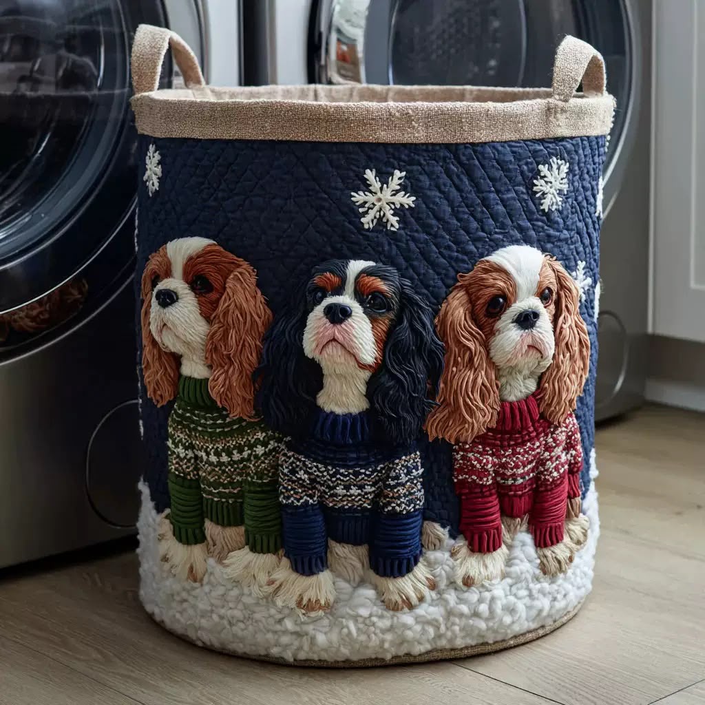 Winnie | Cosy Cavalier Winter Laundry Basket