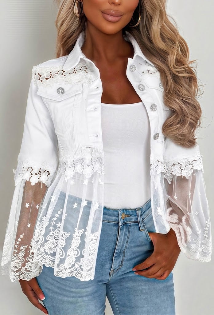 SUNNELACE | LACE-PANEL JACKET